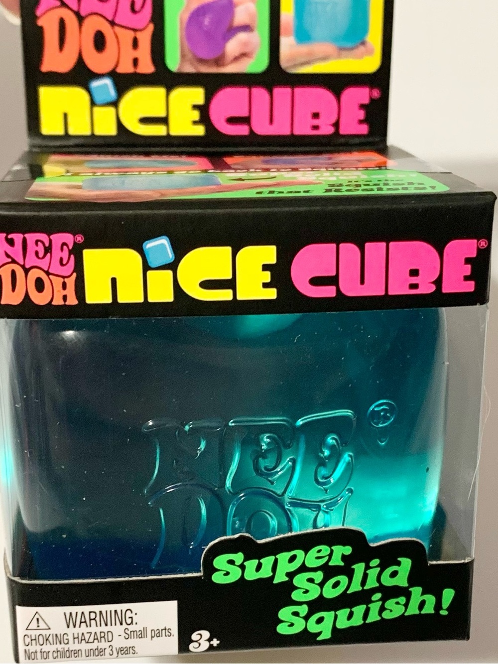 NEEDOH Nice Cube Blue Squishy NEE DOH Sensory Toy NEW